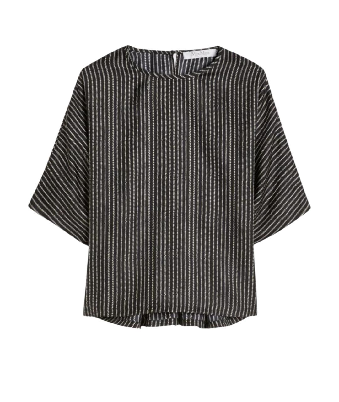 MAX MARA Черная шелковая блузы, фото 1