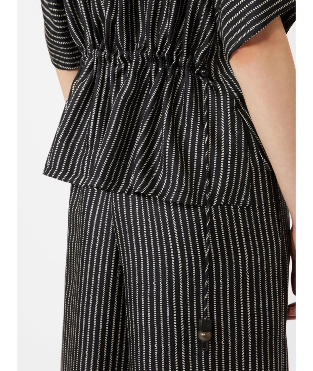 MAX MARA Черная шелковая блузы, фото 5