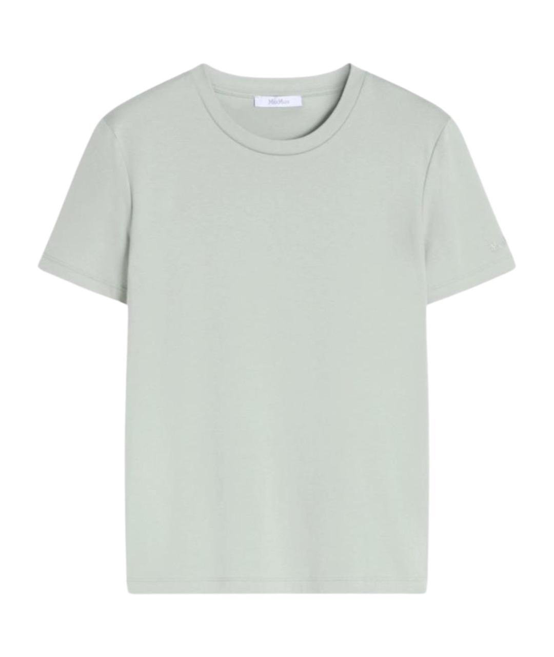 MAX MARA Зеленая хлопковая футболка, фото 1
