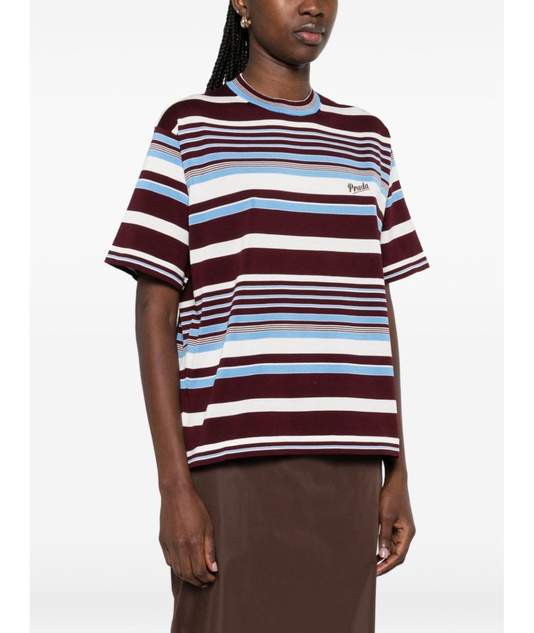 PRADA Мульти хлопковая футболка, фото 2