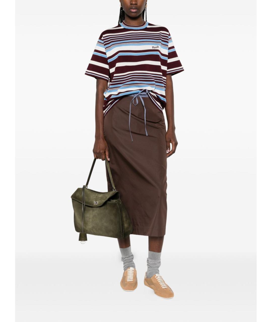 PRADA Мульти хлопковая футболка, фото 3