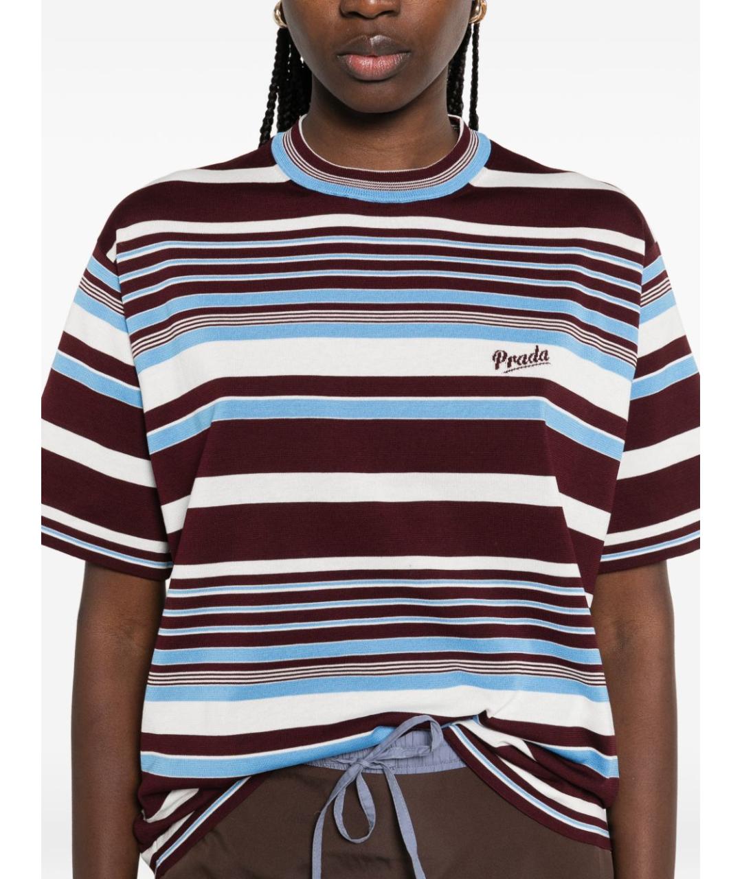 PRADA Мульти хлопковая футболка, фото 5