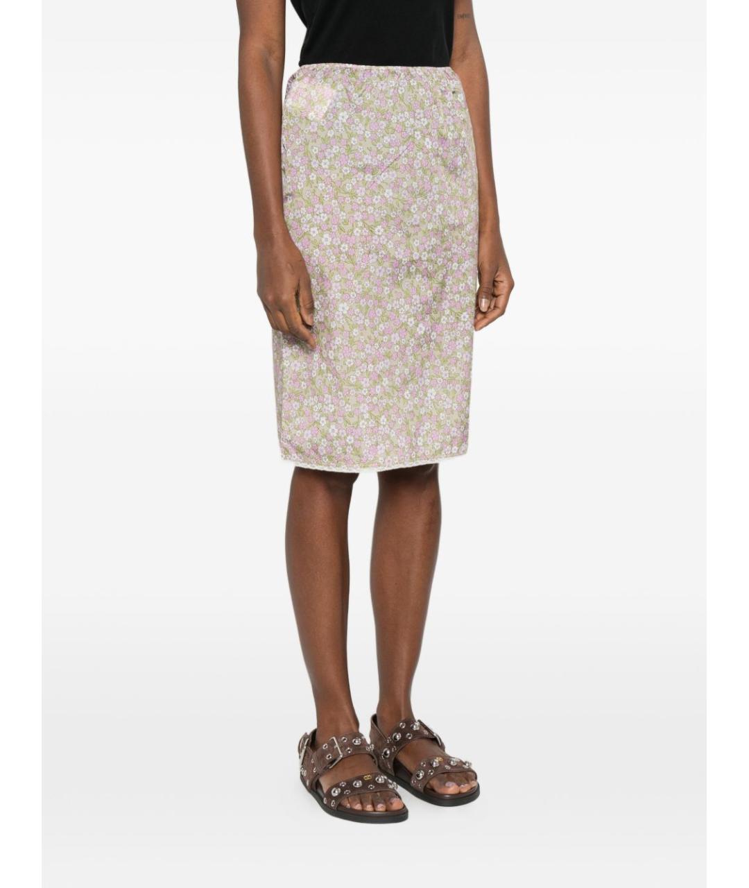 PRADA Серая полиамидовая юбка миди, фото 3