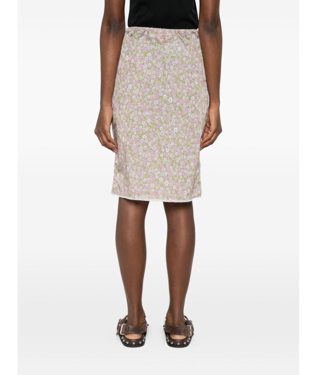 PRADA Серая полиамидовая юбка миди, фото 4