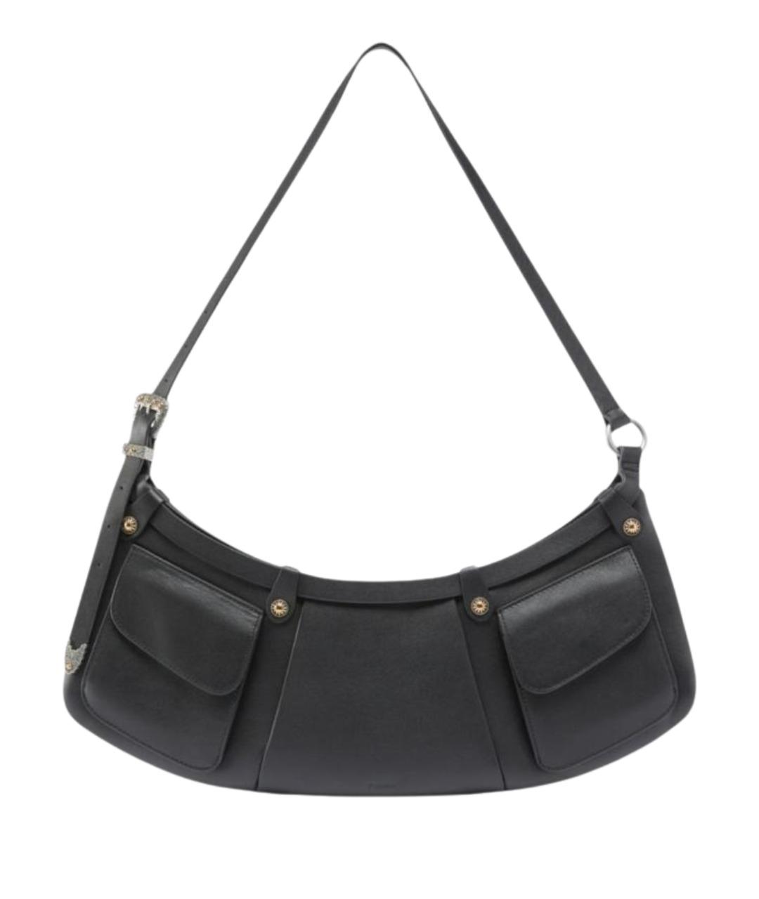 PINKO Черная кожаная сумка через плечо, фото 1