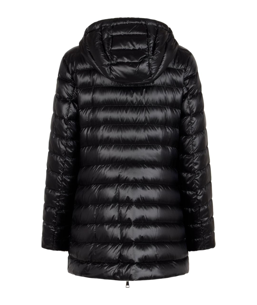 MONCLER Черный полиэстеровый пуховик, фото 2