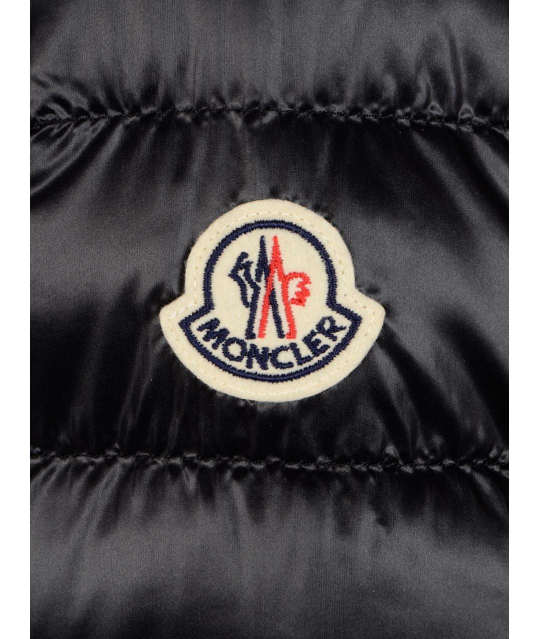 MONCLER Черный полиэстеровый пуховик, фото 3