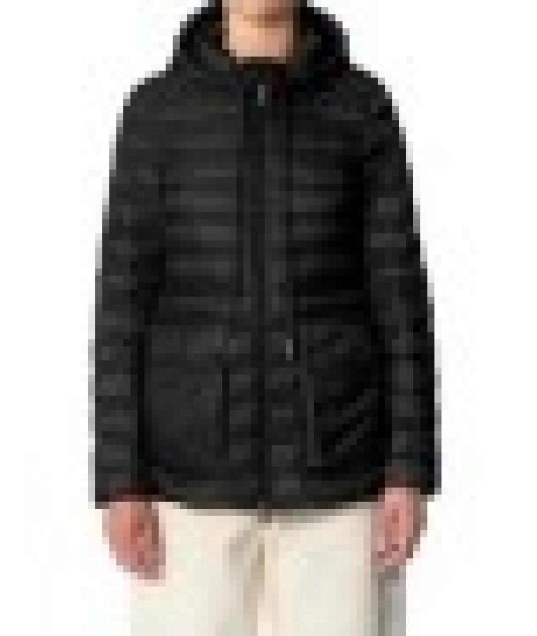 MONCLER Черный полиэстеровый пуховик, фото 4