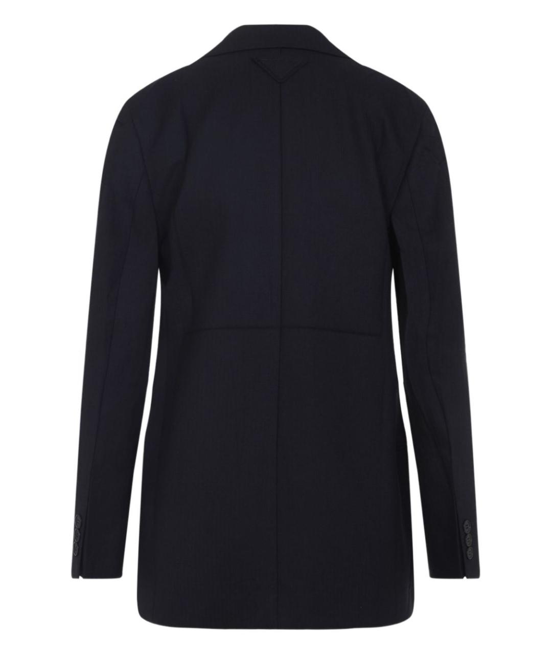 PRADA Темно-синий шерстяной жакет/пиджак, фото 3