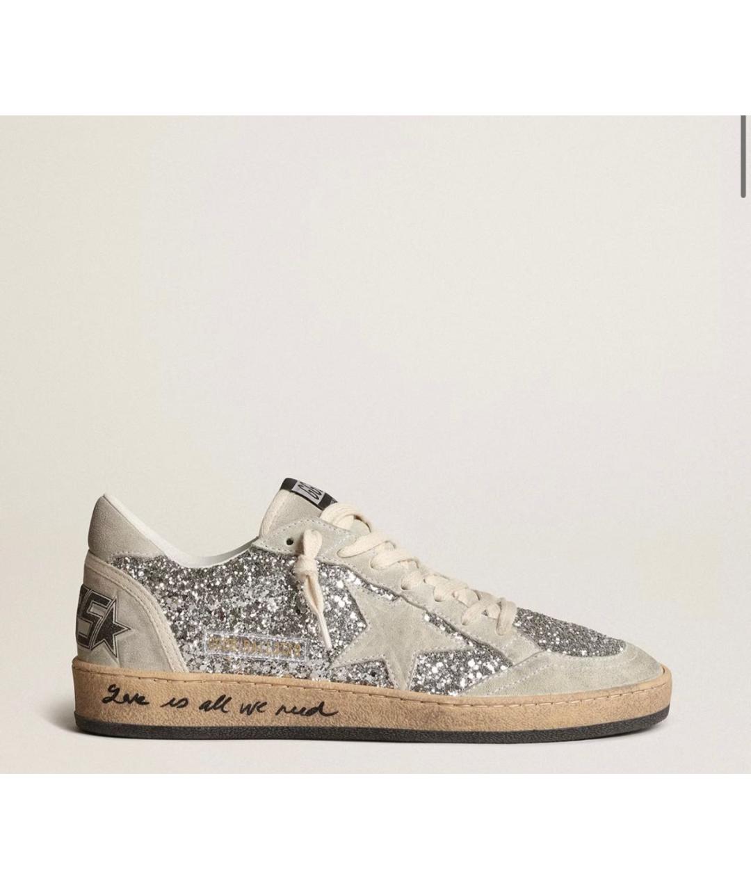 GOLDEN GOOSE DELUXE BRAND Серебряные кеды, фото 1