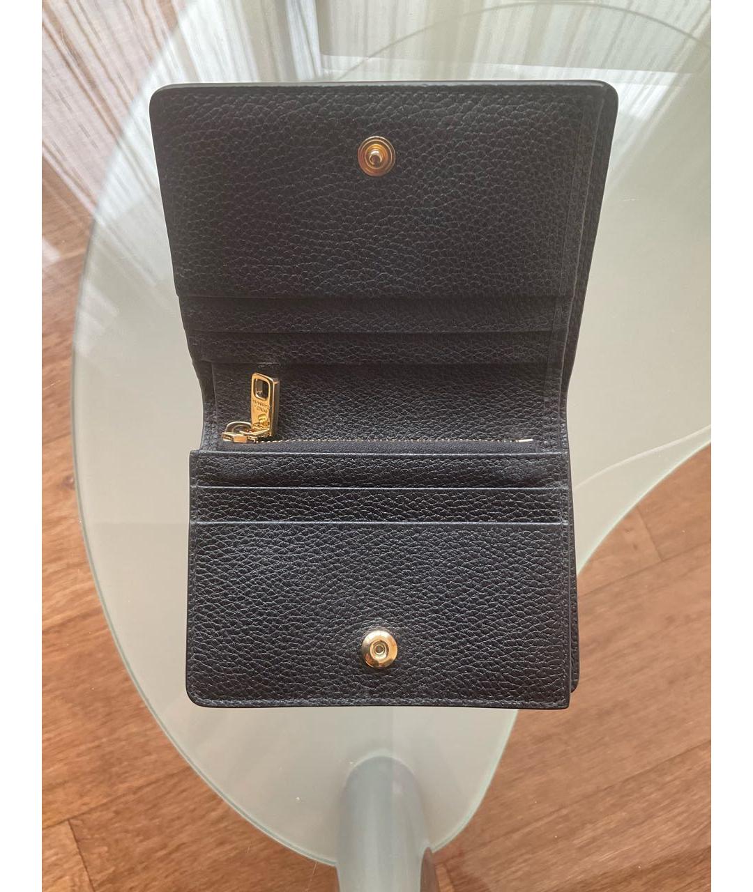 DOLCE&GABBANA Черный кожаный кошелек, фото 2