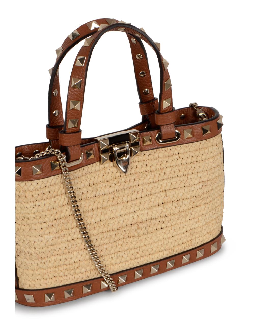 VALENTINO Бежевая сумка тоут, фото 4