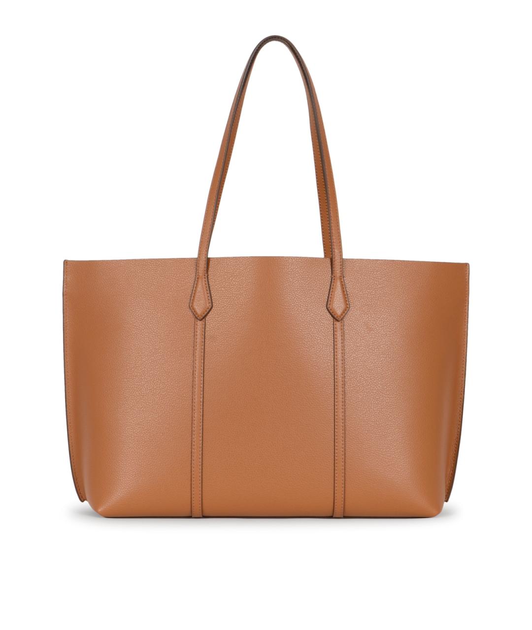 TORY BURCH Коричневая кожаная сумка тоут, фото 3