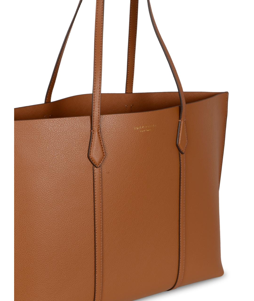 TORY BURCH Коричневая кожаная сумка тоут, фото 4