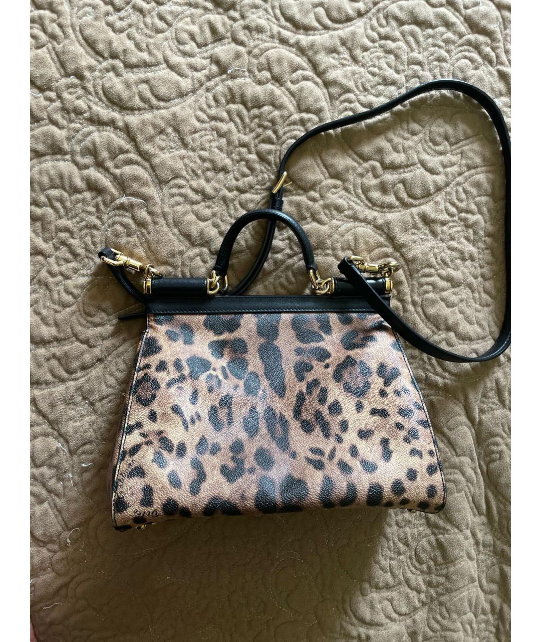 DOLCE&GABBANA Коричневая кожаная сумка через плечо, фото 2