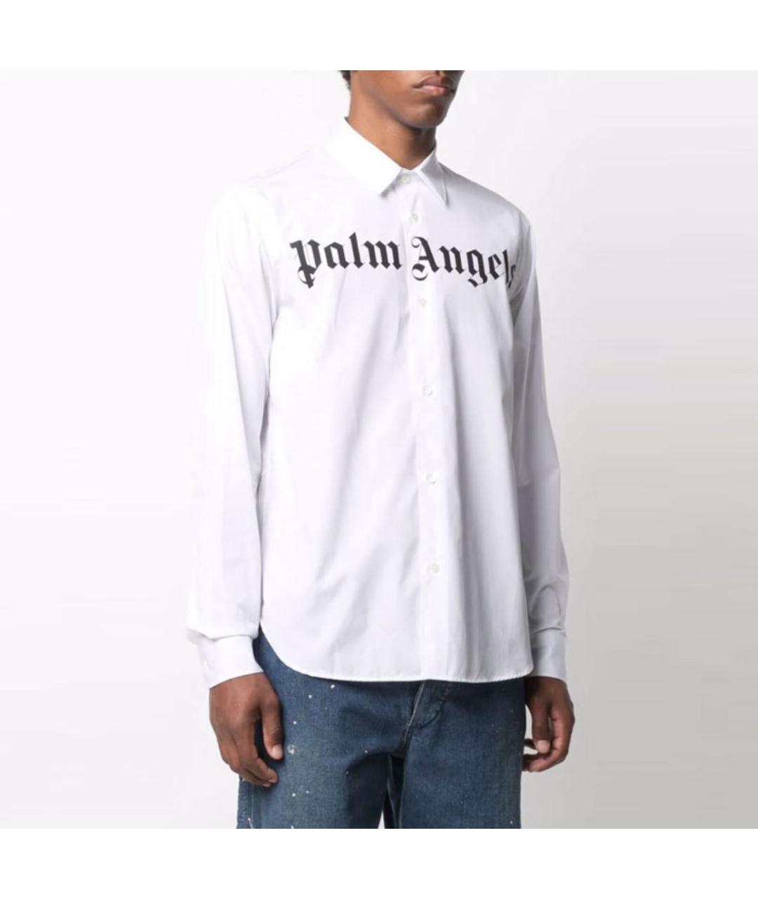 PALM ANGELS Белая хлопковая классическая рубашка, фото 5