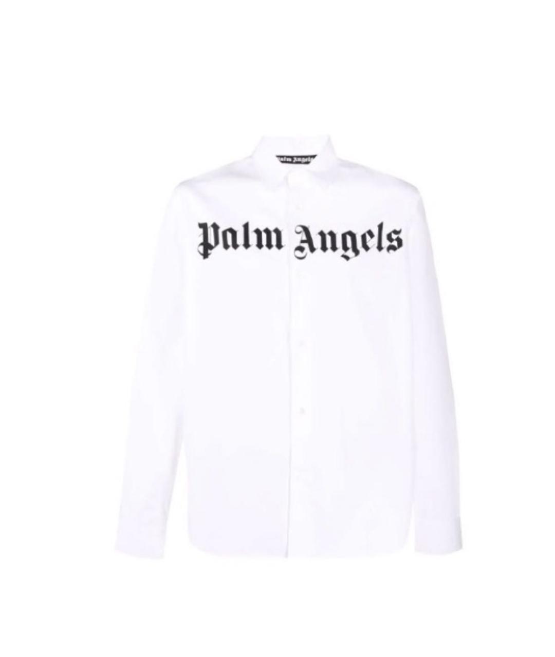 PALM ANGELS Белая хлопковая классическая рубашка, фото 8