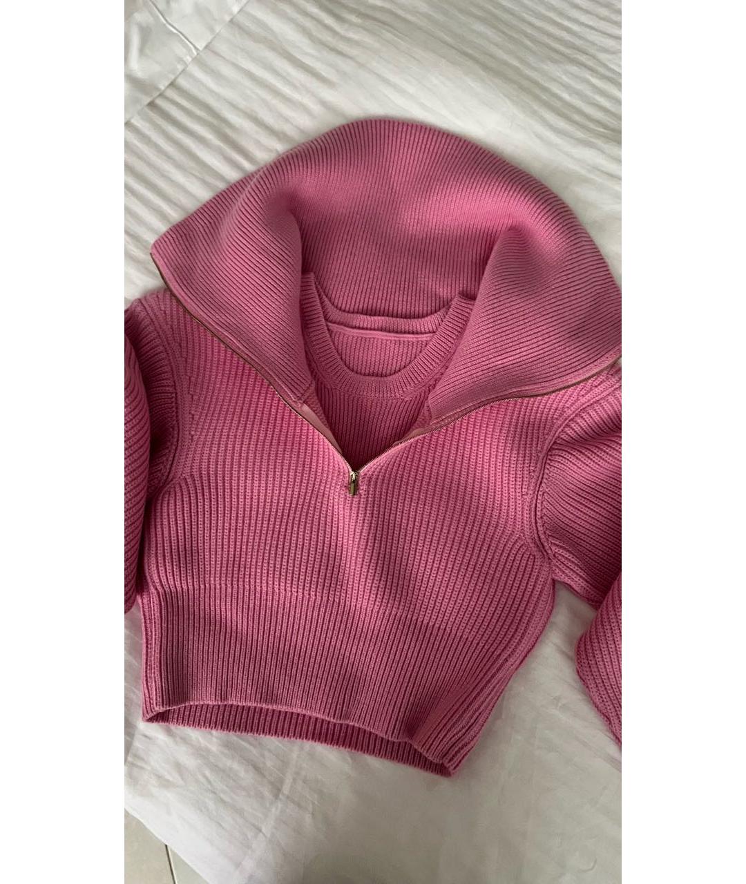 JACQUEMUS Розовый шерстяной джемпер / свитер, фото 8