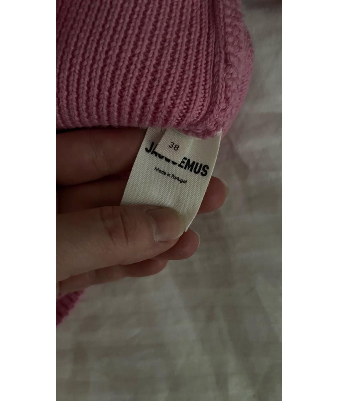 JACQUEMUS Розовый шерстяной джемпер / свитер, фото 6