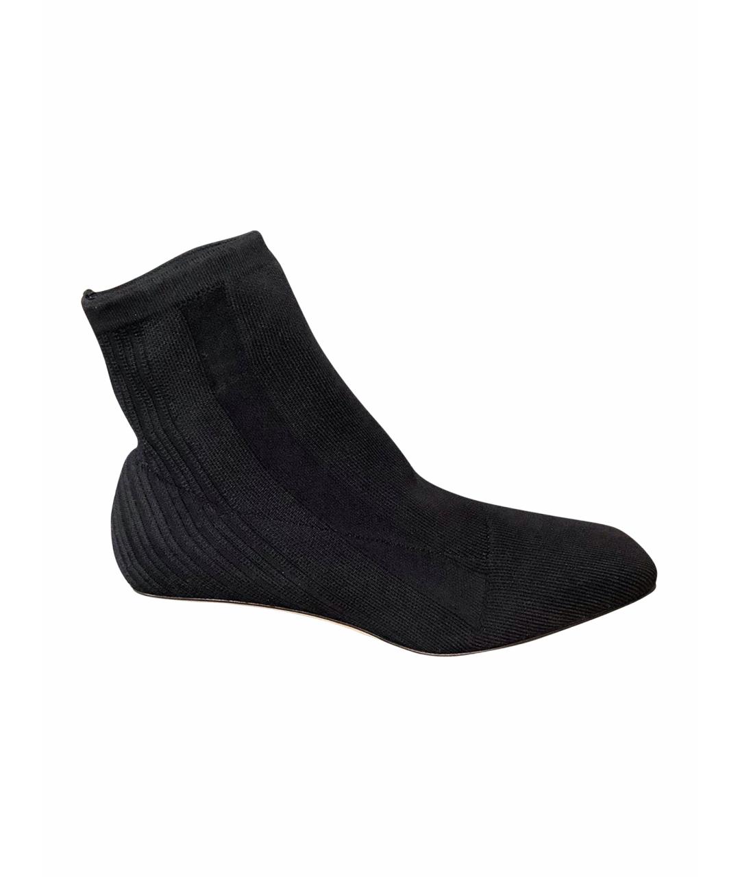 SPORTMAX Черные текстильные ботильоны, фото 8