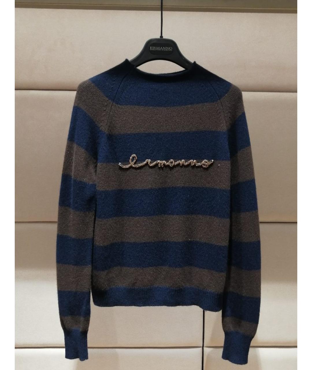 ERMANNO SCERVINO Темно-синий джемпер / свитер, фото 3