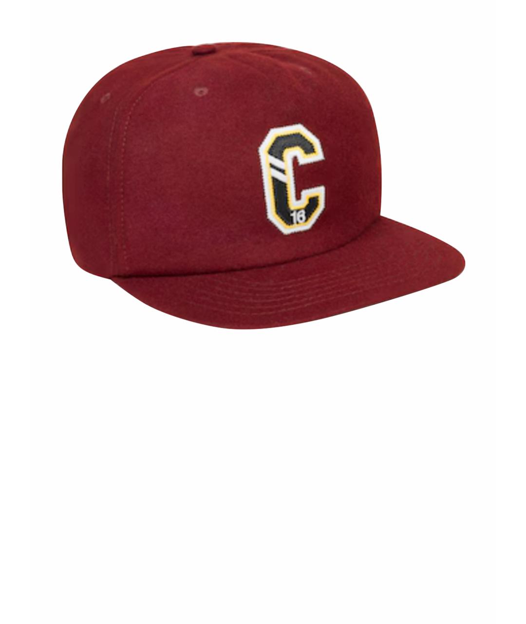 CELINE Бордовая шерстяная кепка/бейсболка, фото 1