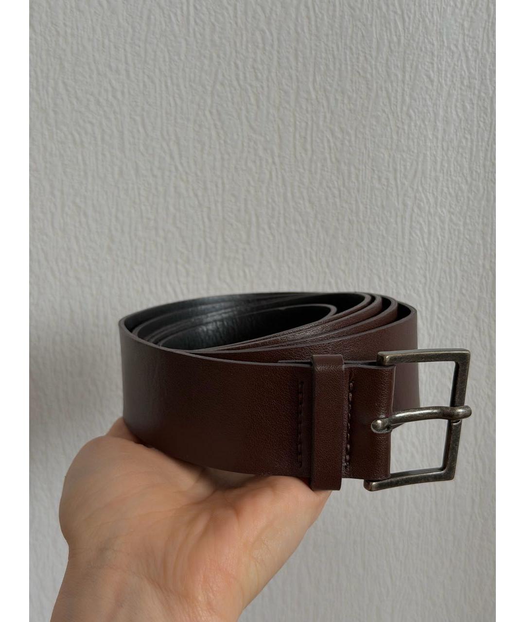 ERIKA CAVALLINI Коричневый кожаный ремень, фото 6
