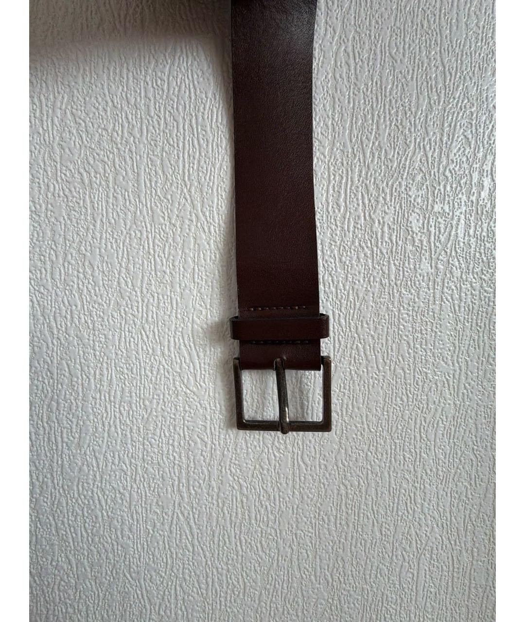 ERIKA CAVALLINI Коричневый кожаный ремень, фото 2