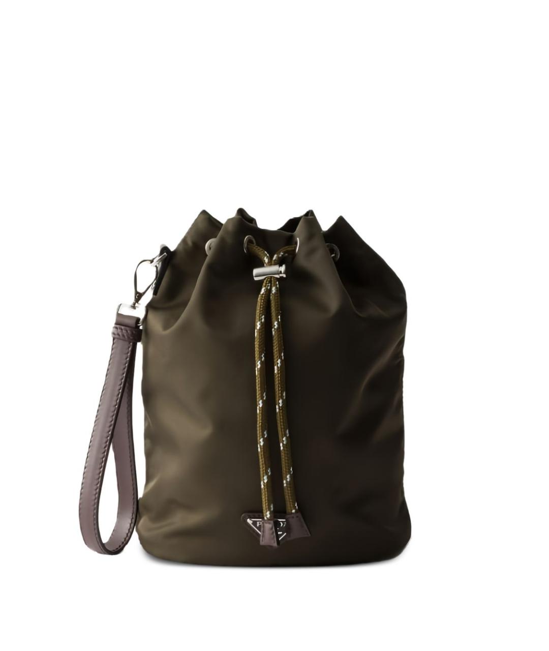 PRADA Зеленая синтетическая барсетка, фото 1