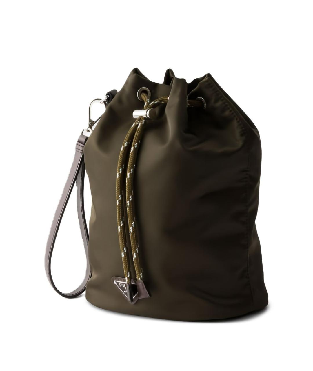 PRADA Зеленая синтетическая барсетка, фото 2