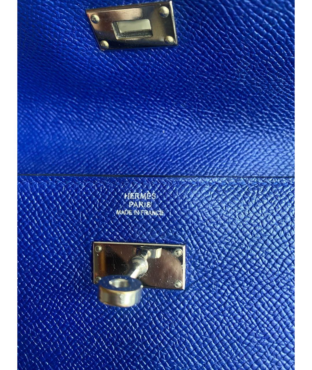 HERMES Синий кожаный кошелек, фото 5