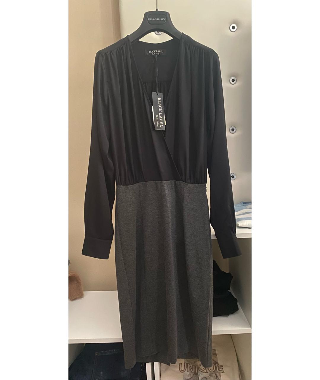 PAUL SMITH Черное шелковое платье, фото 6