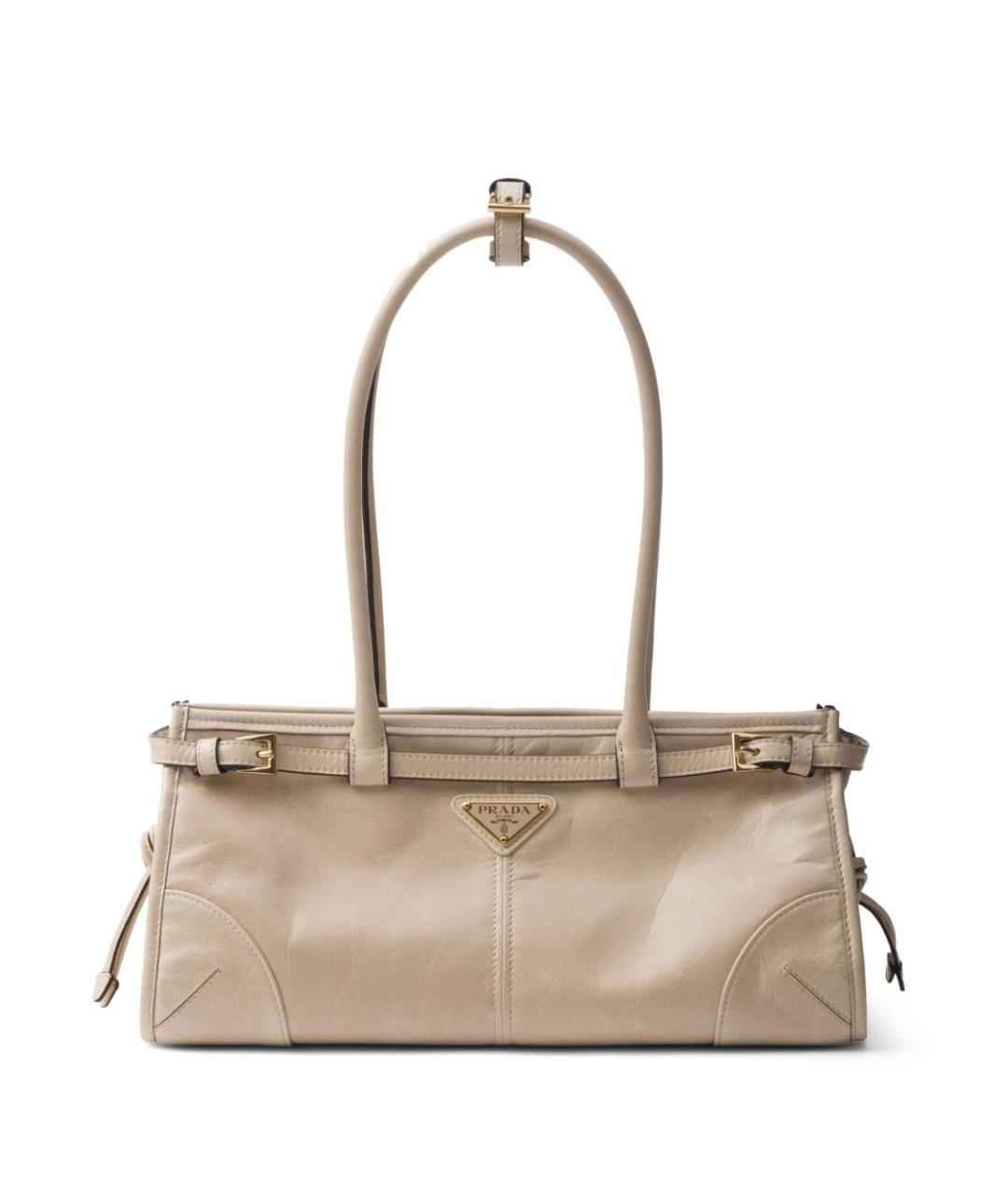 PRADA Бежевая кожаная сумка тоут, фото 1