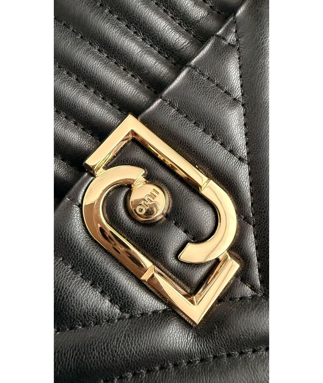 LIU JO Черная сумка через плечо из искусственной кожи, фото 6