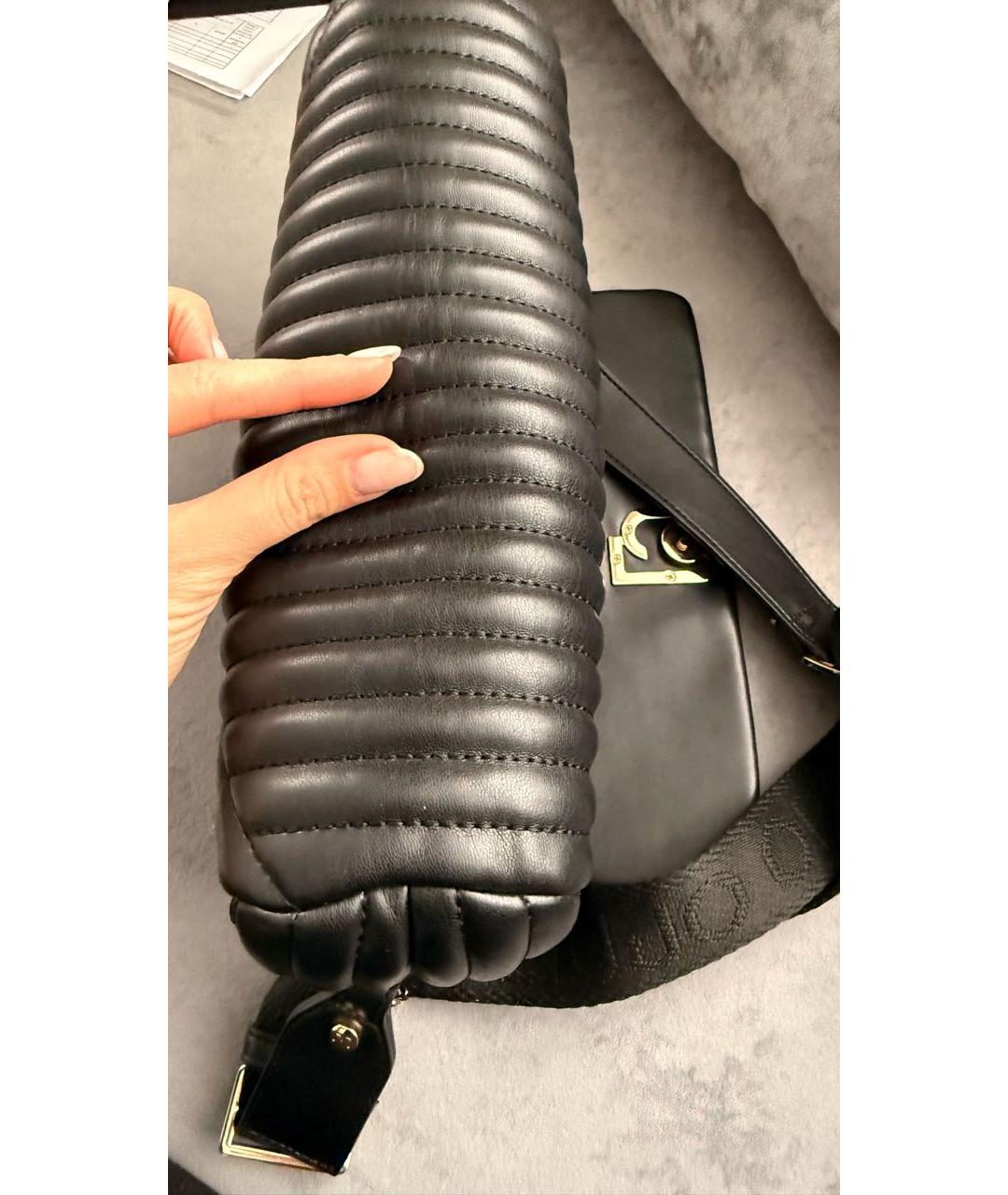 LIU JO Черная сумка через плечо из искусственной кожи, фото 7