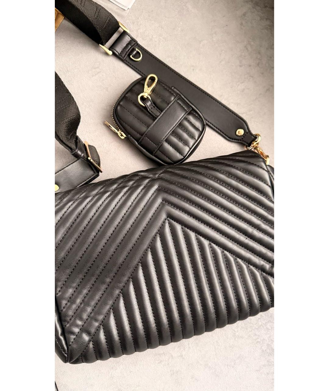 LIU JO Черная сумка через плечо из искусственной кожи, фото 3