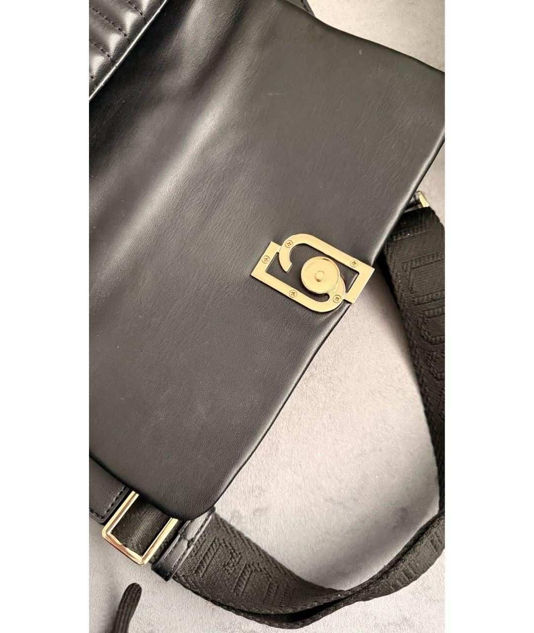 LIU JO Черная сумка через плечо из искусственной кожи, фото 8