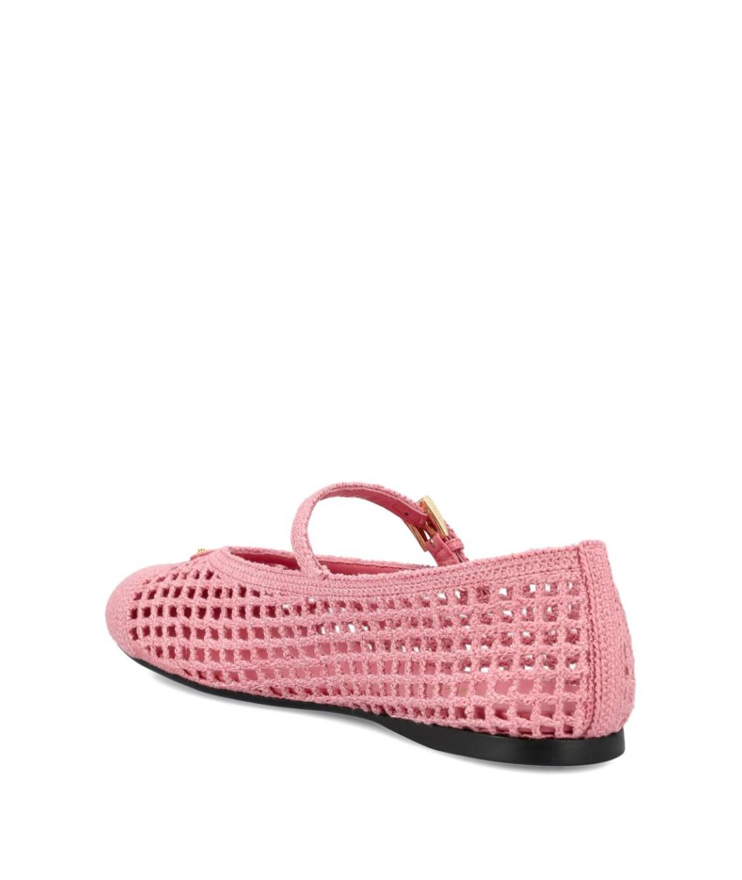 PRADA Розовые текстильные балетки, фото 2