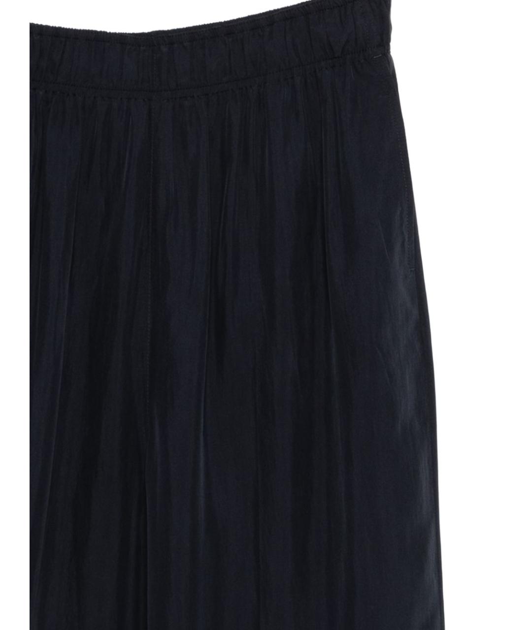 PRADA Синие шелковые прямые брюки, фото 3