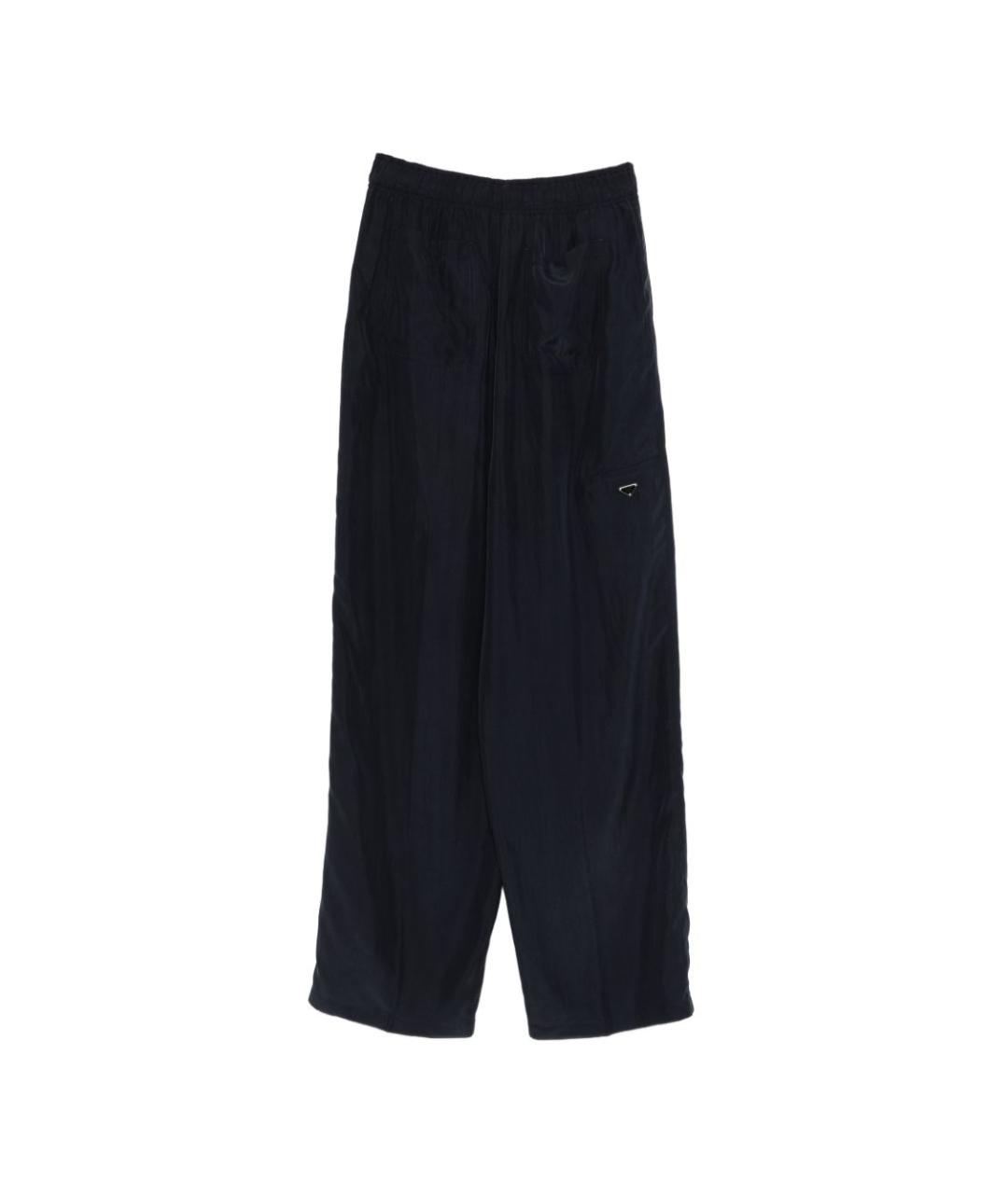 PRADA Синие шелковые прямые брюки, фото 2