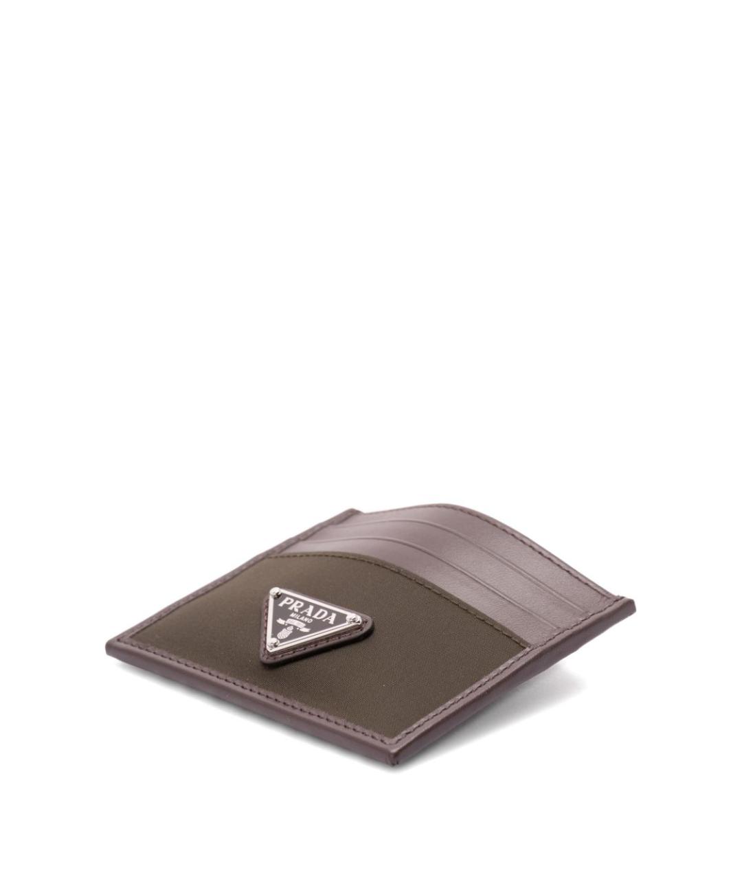 PRADA Зеленый кожаный кардхолдер, фото 2