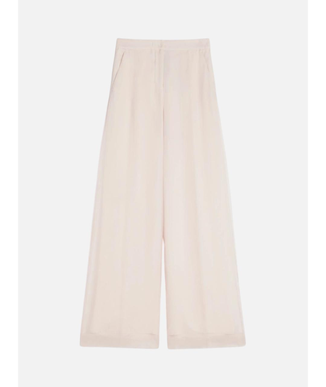 MAX MARA Розовые шелковые брюки широкие, фото 5