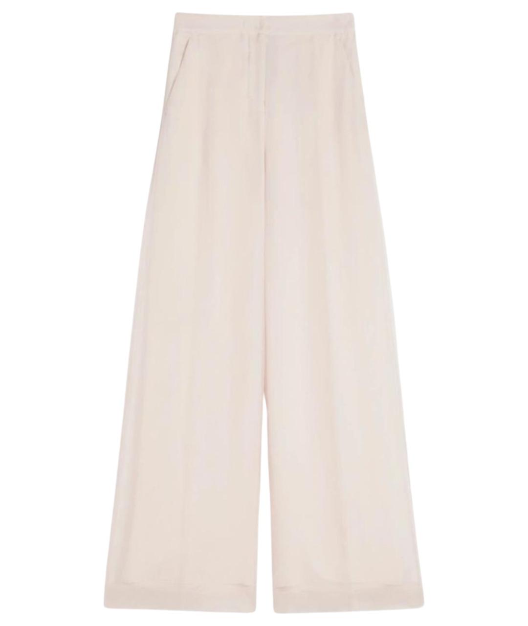 MAX MARA Розовые шелковые брюки широкие, фото 1