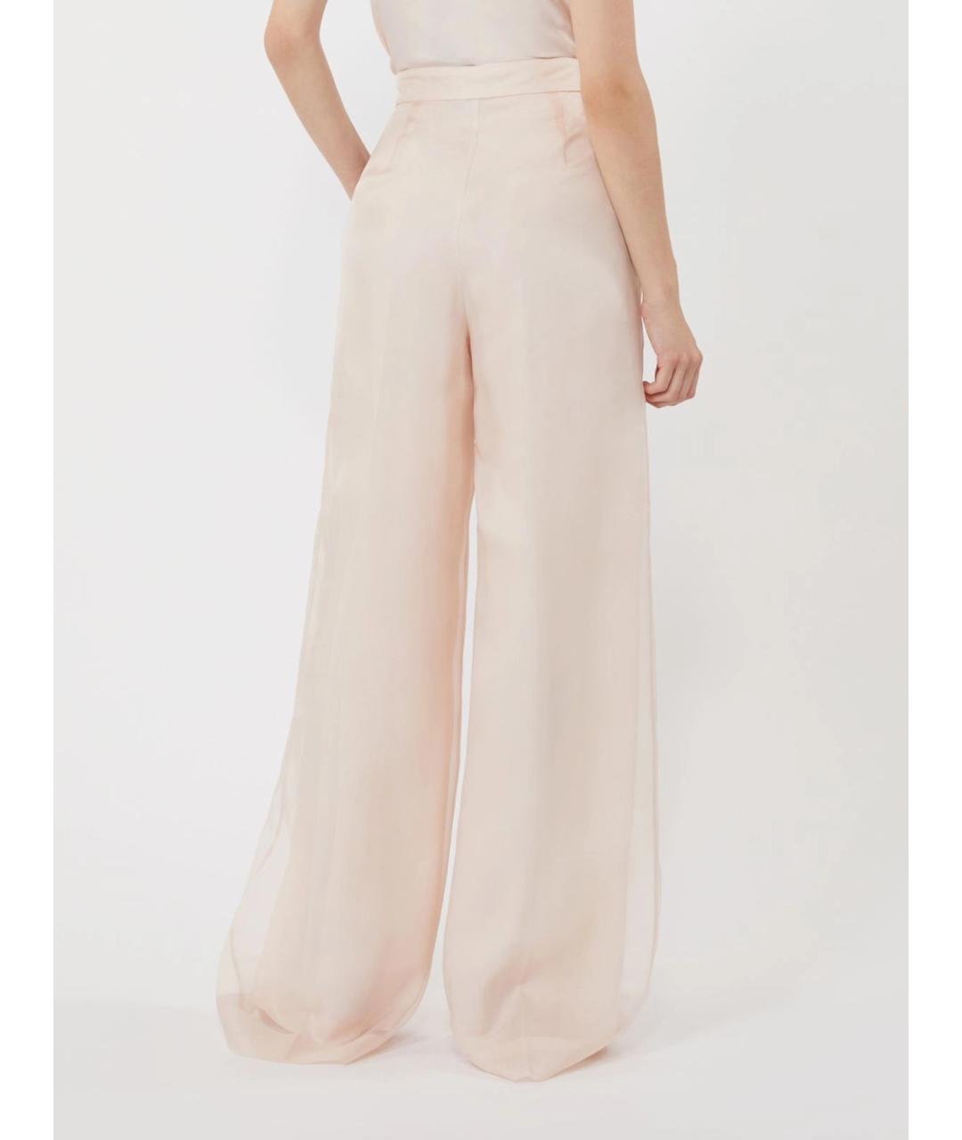 MAX MARA Розовые шелковые брюки широкие, фото 4