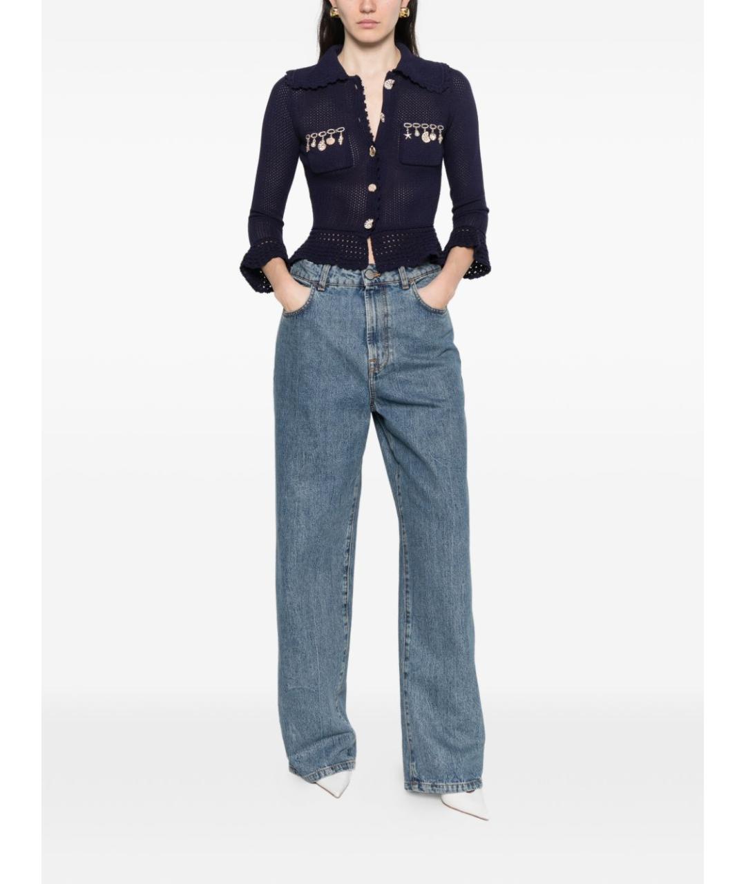 SELF-PORTRAIT Синий кардиган, фото 4