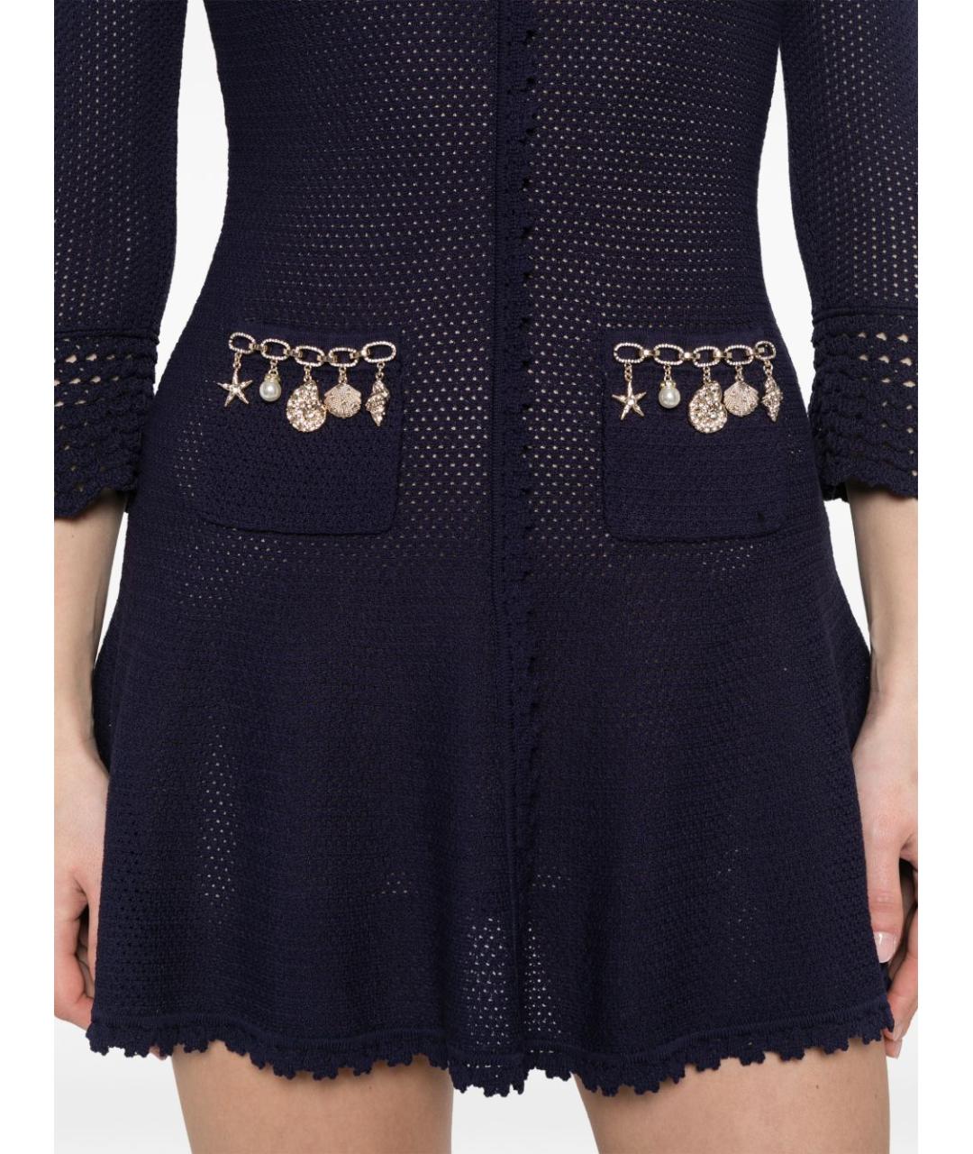 SELF-PORTRAIT Синее повседневное платье, фото 5