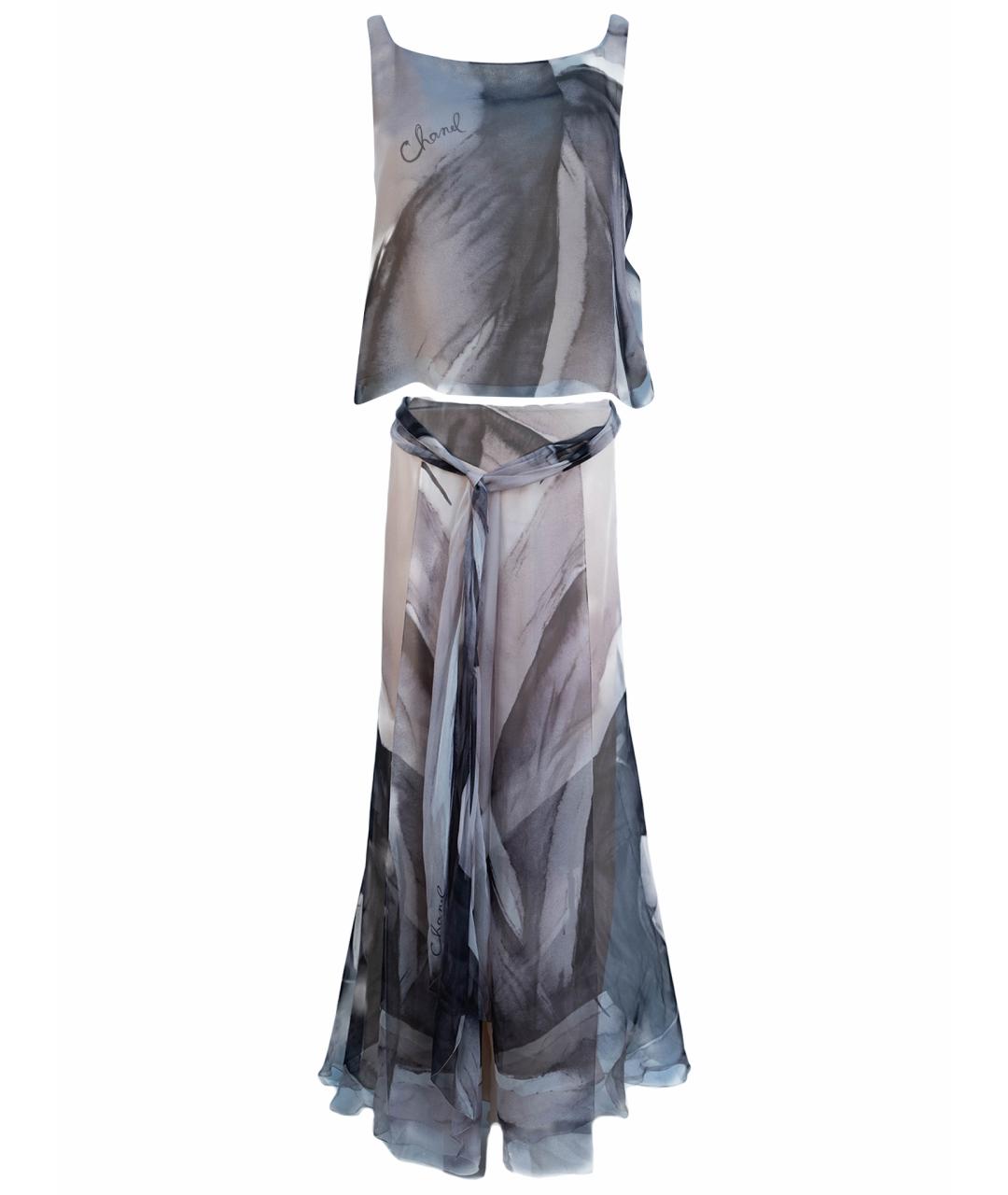 CHANEL Розовый шелковый костюм с юбками, фото 1