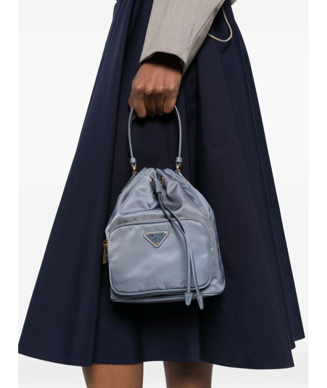 PRADA Синяя сумка с короткими ручками, фото 4