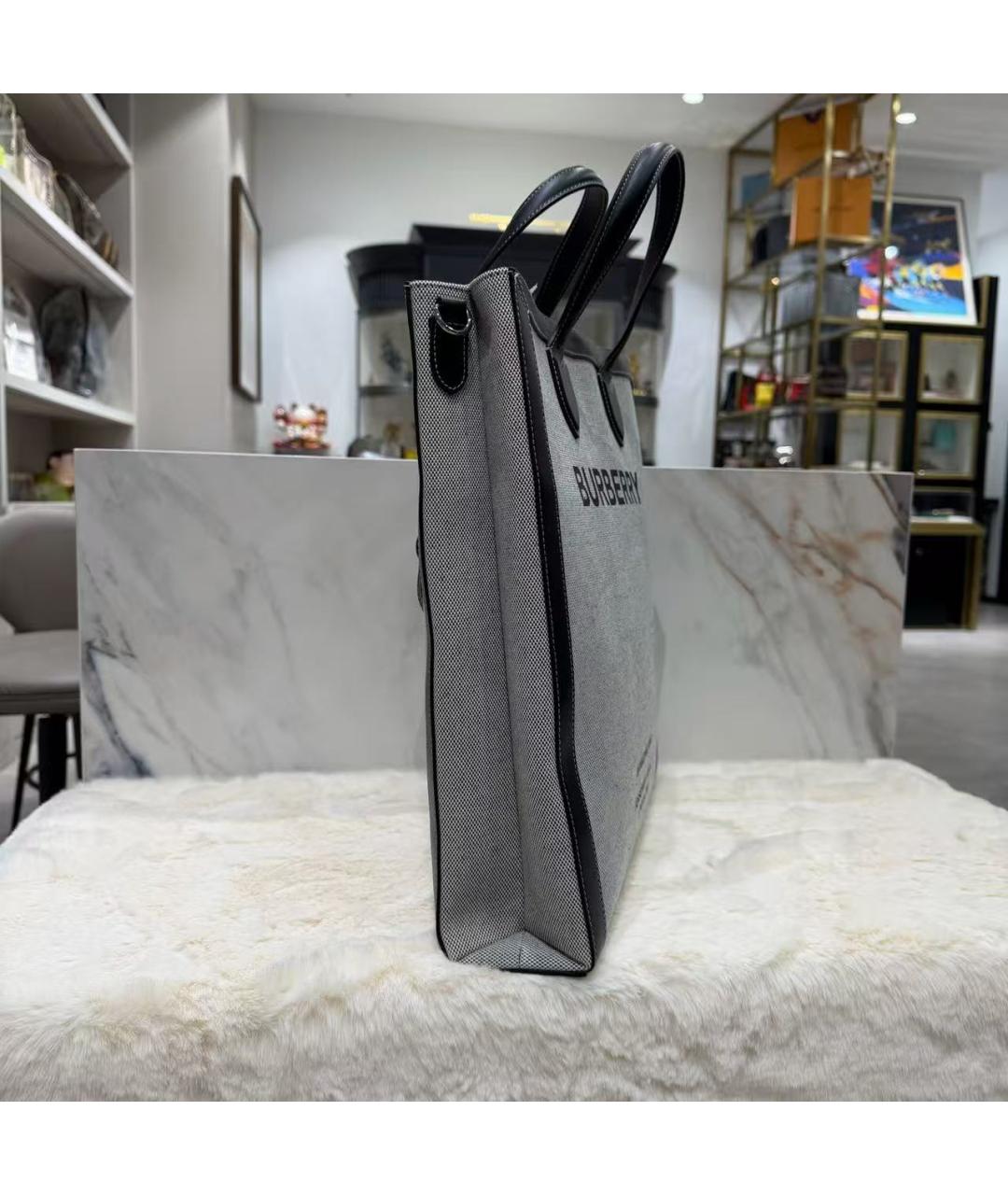 BURBERRY Серая сумка через плечо, фото 4