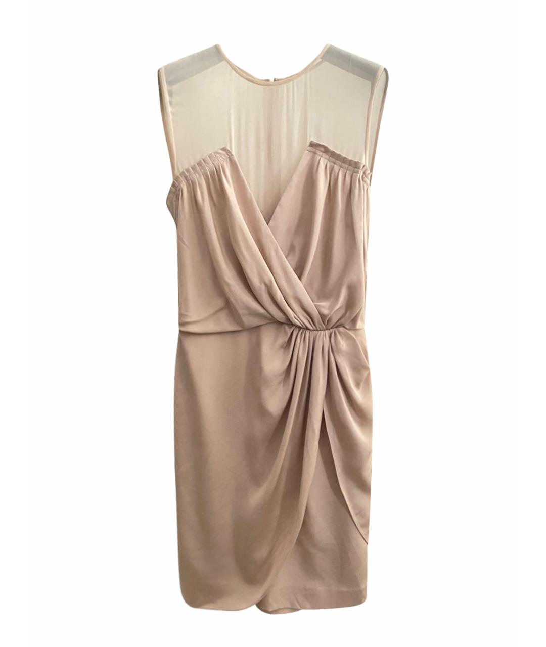 PAUL SMITH Бежевое шелковое коктейльное платье, фото 1